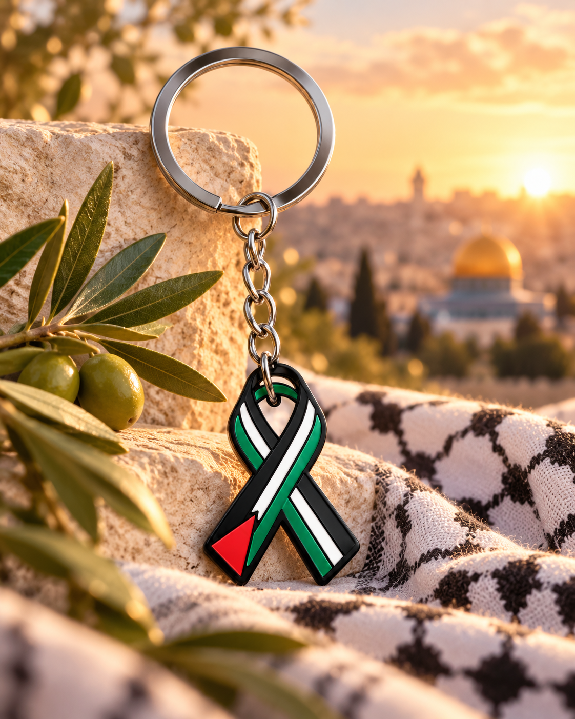 Porte-clés Ruban Palestine